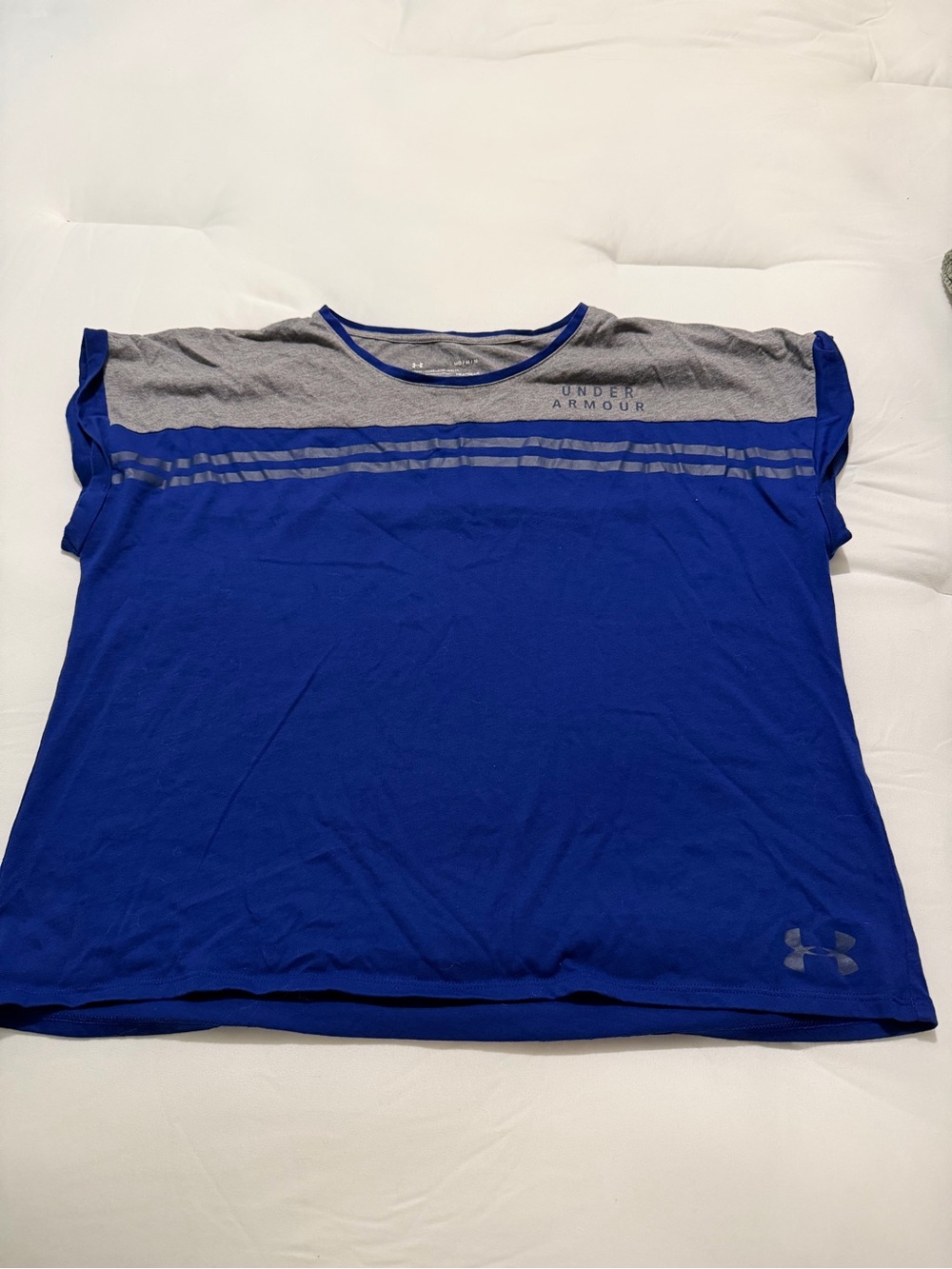 Under Armour Blue and Gray Womens Athletic Tee
